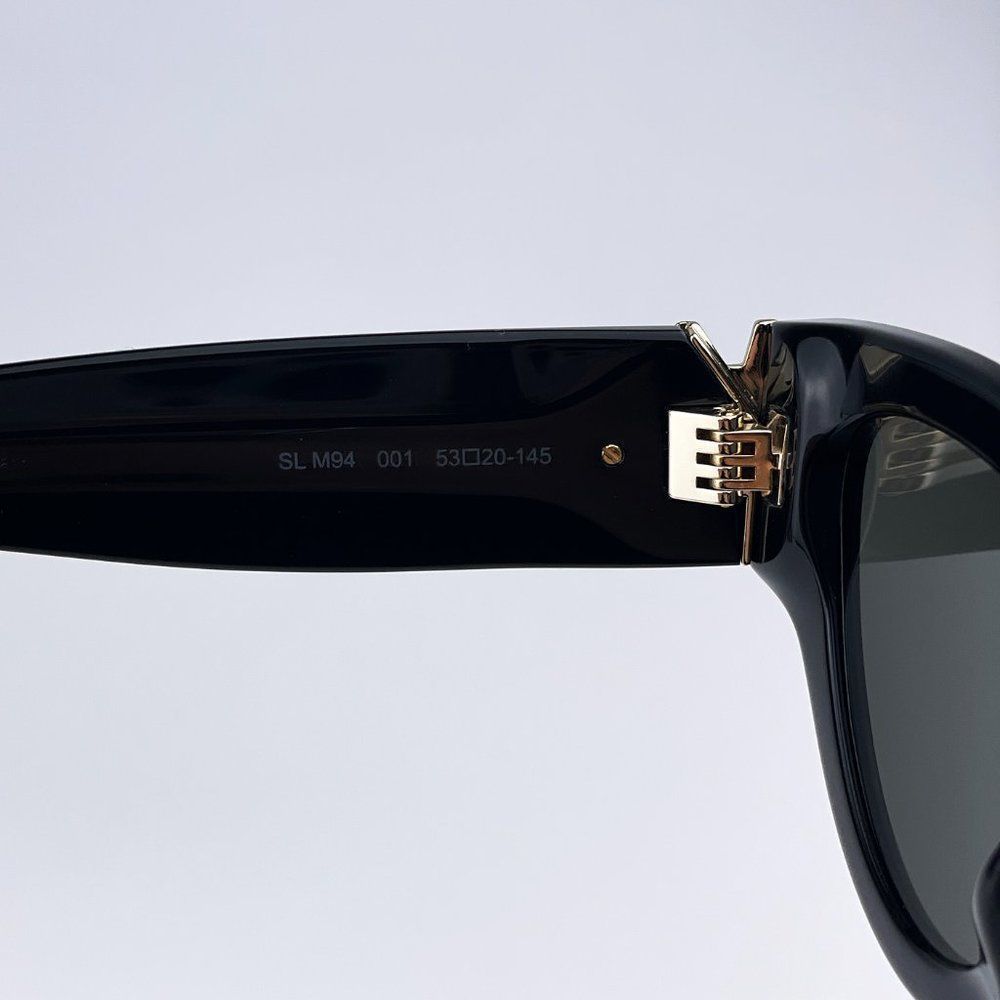 Saint Laurent SLM94 001 BRAND NEW Sunglasses Black Grey Cat Eye Women - Picture 13 of 16